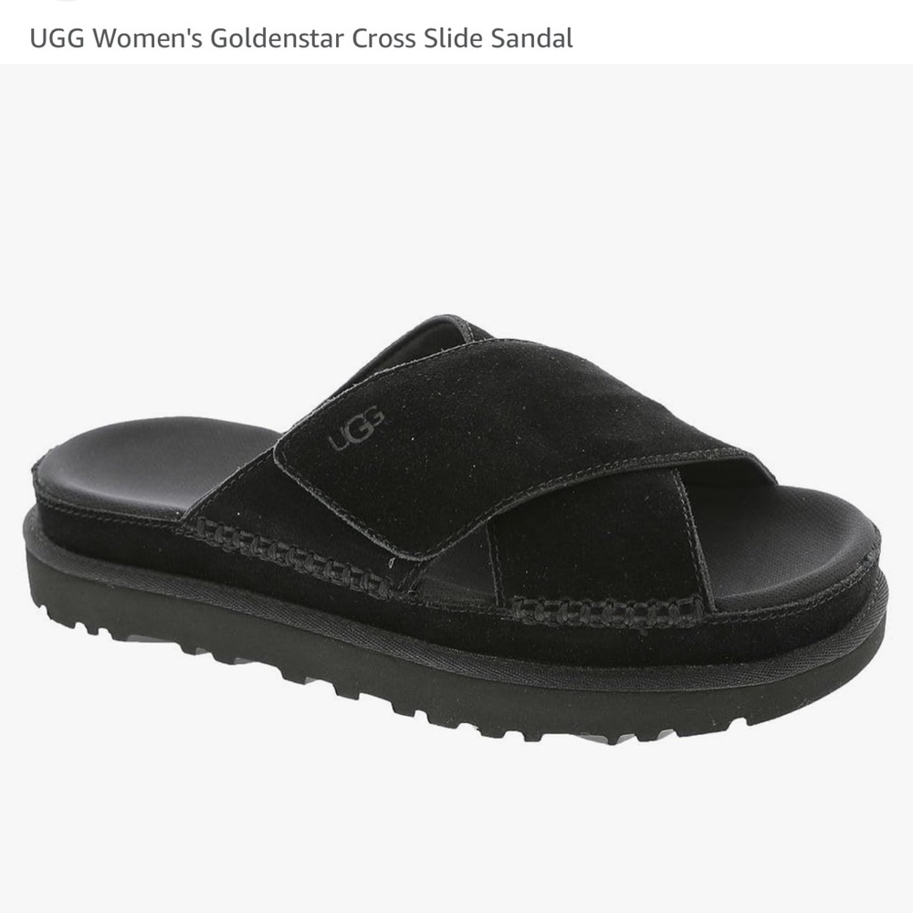 UGG Women's Black Goldenstar Slide Sandal